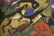 Franz Marc Playing Dogs (mk34) oil painting picture wholesale